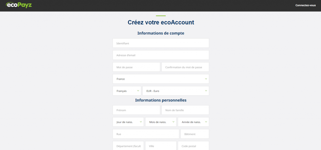 créer compte ecopayz